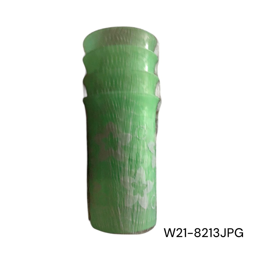 VASO PLASTICO DE FLOR X4-COLORES