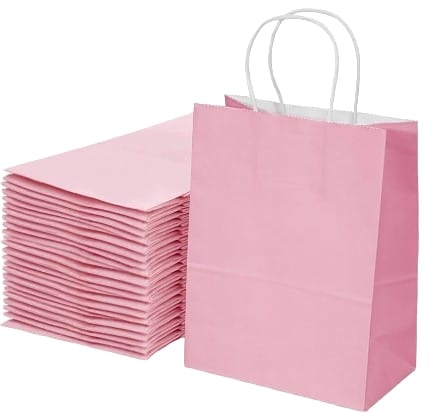 BOLSA CRAFT 22X16X8CM ROSADA  PQT.12UD.  CXB-600 UD.