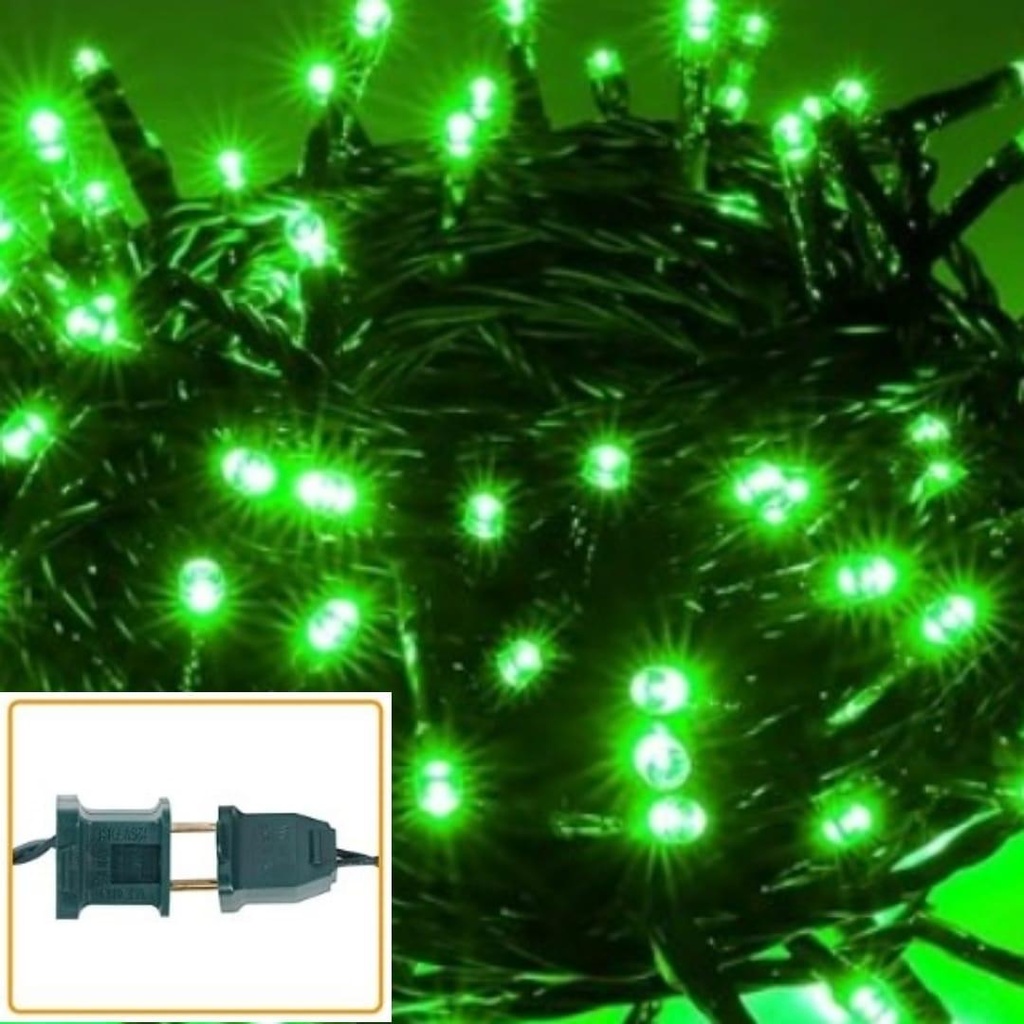 NAVIDAD LUZ 7M/100L VERDE CXB100