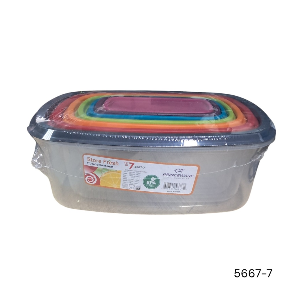 ENVASE SET 7PCS PRINCEWARE