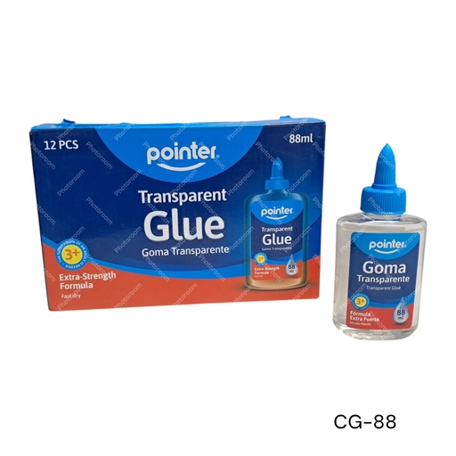 [CG-88] GOMA TRANSPARENTE 88ML 12 UNID