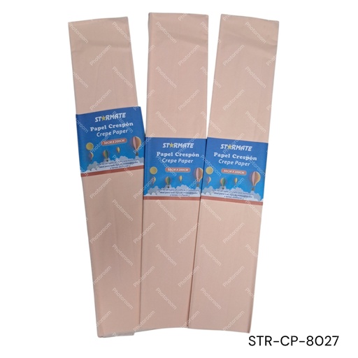[STR-CP-8027] PAPEL CRESPON 50X200 CM COLOR PIEL PQT. 10 UD.