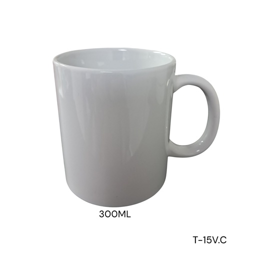 [T-15V.C] TAZA PORCELANA 300ML BLANCA