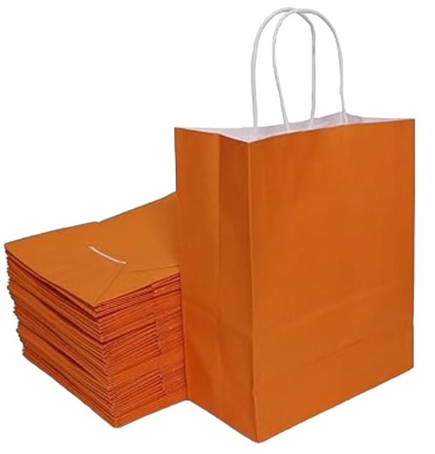 [CA-0022NAR] BOLSA CRAFT 22X16X8CM NARANJA  PQT.12UD.  CXB-600 PZA.