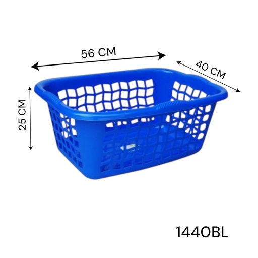 [1440] CANASTA PLASTICA RECTANGULAR COLORES