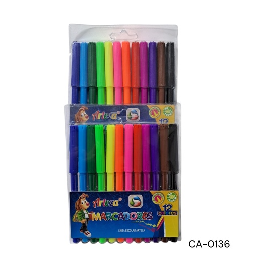 [CA-0136] MARCADORES 12 COLORES   CXB-240 UD.