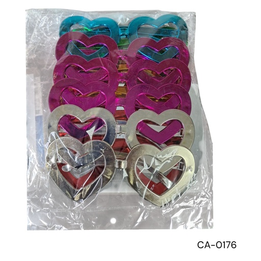 [CA-0176] LENTE FIESTA CORAZON METALICO